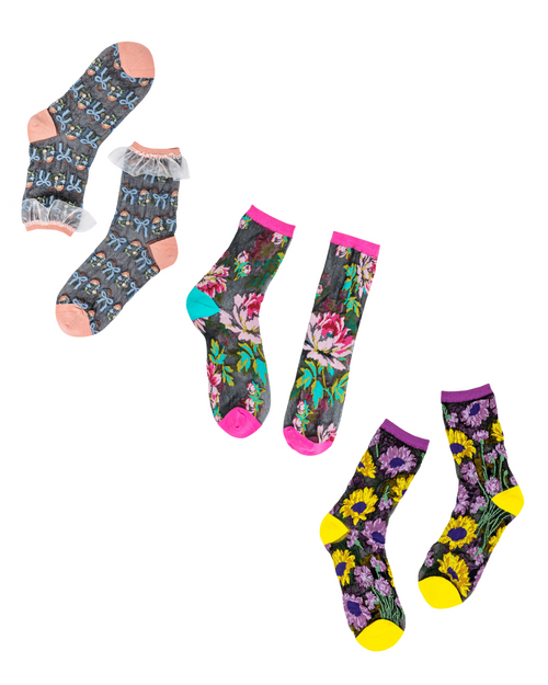 Sock Candy sheer black socks fancy socks for women